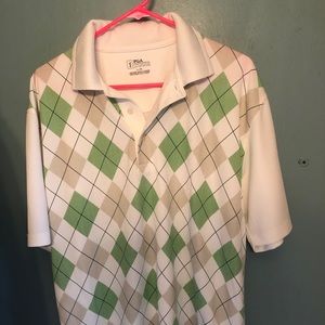PGA Tour, Argyle Pattern Polo, Size Large
